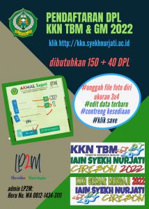 PENDAFTARAN DPL KKN TBM DAN GM TAHUN 2022