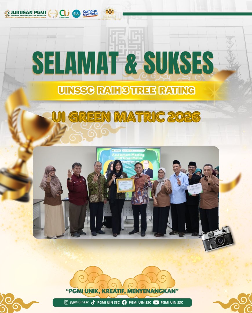 UIN Siber Syekh Nurjati Cirebon Raih Predikat 3 Tree Rating UI GreenMetric 2026, PGMI Dukung Kampus Berkelanjutan