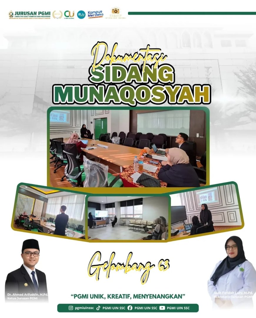 Dari Penelitian Menuju Tahap Akhir, Mahasiswa PGMI UIN Siber Syekh Nurjati Cirebon Selesaikan Sidang Munaqosyah Gelombang 63