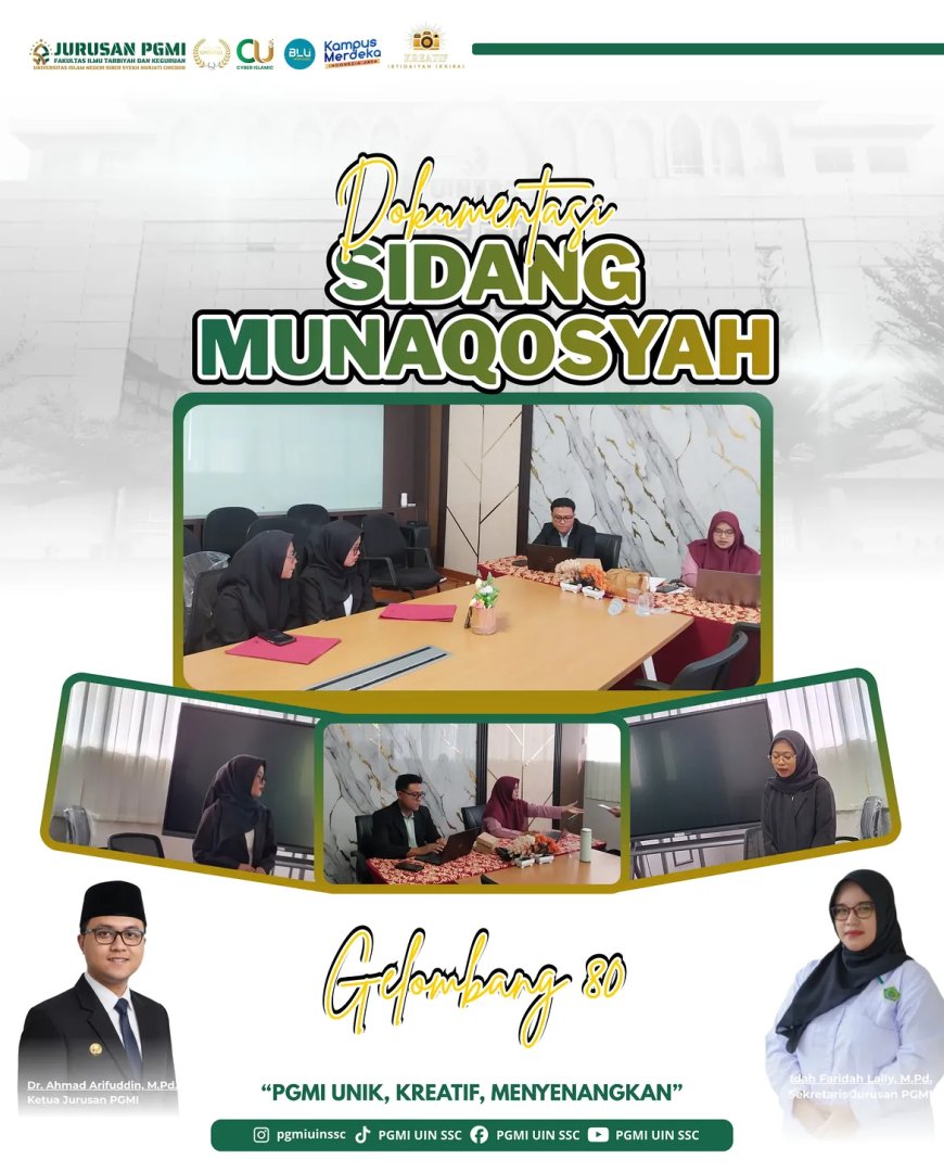 Menutup Babak Akademik dengan Karya Penelitian, Mahasiswa PGMI UIN Siber Syekh Nurjati Cirebon Ikuti Sidang Munaqosyah Gelombang 80