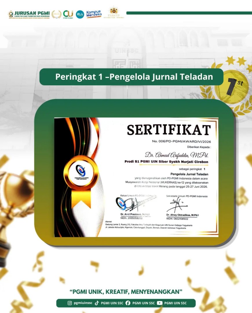 Selamat dan sukses kepada Jurusan PGMI UIN Siber Syekh Nurjati Cirebon atas capaian membanggaka (3).webp Selamat dan sukses kepada Jurusan PGMI UIN Siber Syekh Nurjati Cirebon atas capaian membanggaka (3).webp